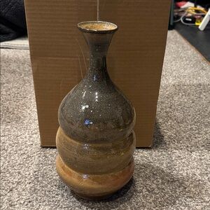 Elegant Brown Ceramic Vase